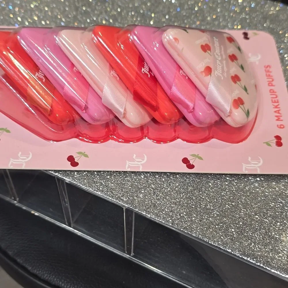 Juicy‎ Couture 6-PK Cherry Print/Solid Makeup Puffs